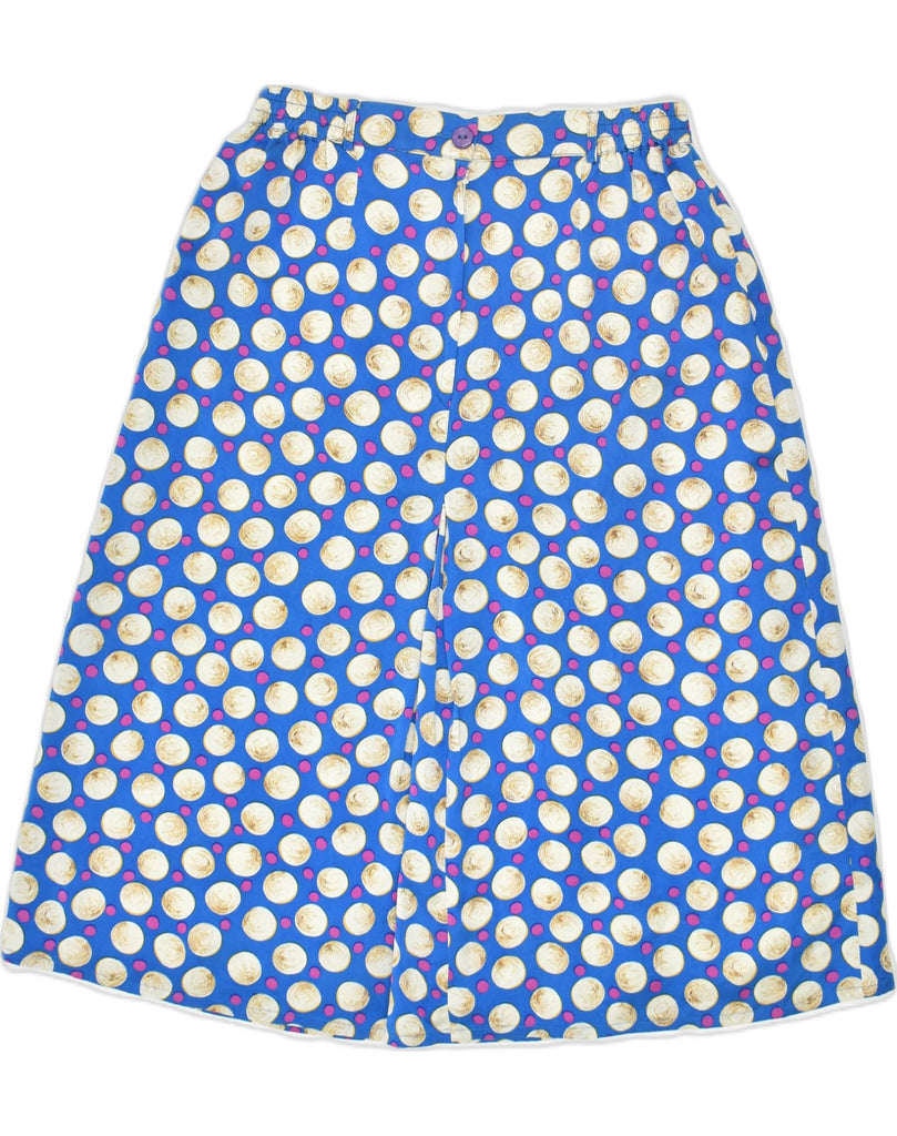 PETER HAHN Womens A-Line Skirt EU 38 Medium W28 Blue Spotted | Vintage Peter Hahn | Thrift | Second-Hand Peter Hahn | Used Clothing | Messina Hembry 