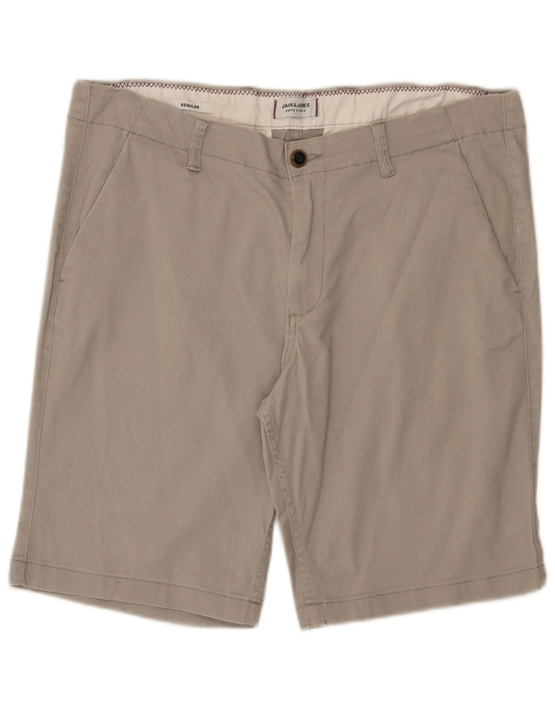 Jack & Jones Mens Regular Chino Shorts XL W38 Grey Cotton