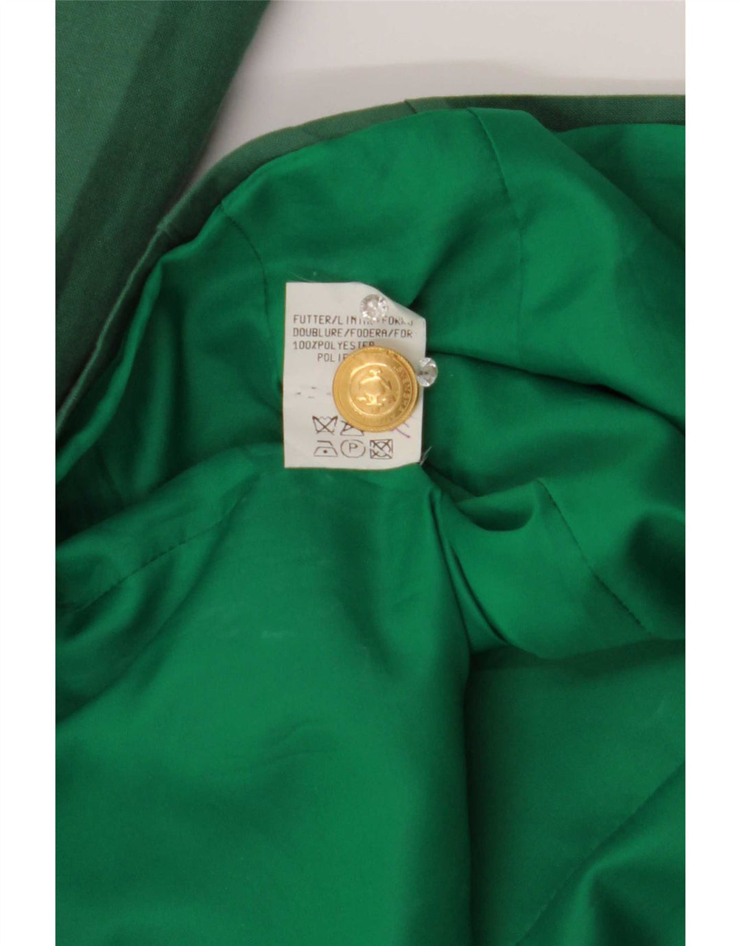 Levante Womens 4 Button Blazer Jacket EU 36 Small Green Polyester