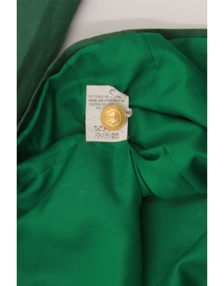 Levante Womens 4 Button Blazer Jacket EU 36 Small Green Polyester