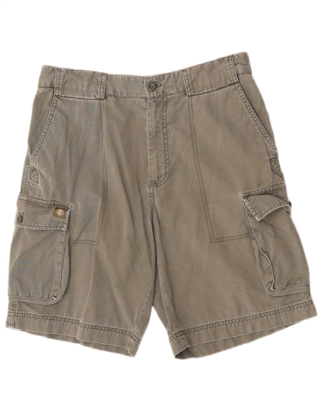 Izod Mens Cargo Shorts W32 Medium Khaki Cotton