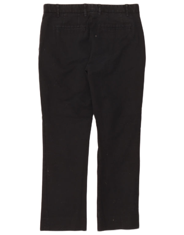 Gap Womens Straight Cropped Trousers UK 6 XS W30 L26 Black Cotton