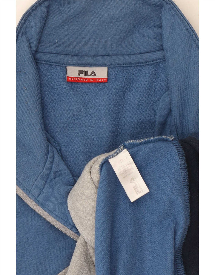 Fila Mens Tracksuit Top Jacket XL Multicoloured Colourblock Cotton