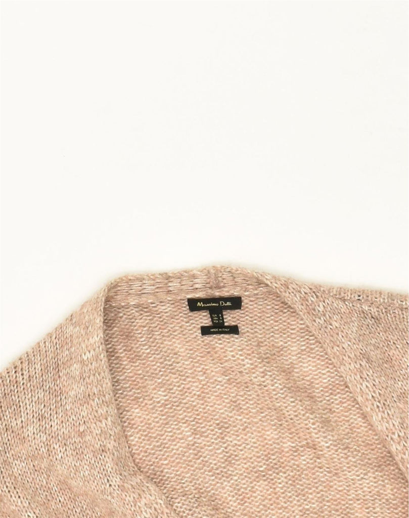 MASSIMO DUTTI Womens Cardigan Sweater UK 12 Medium Beige Acrylic | Vintage Massimo Dutti | Thrift | Second-Hand Massimo Dutti | Used Clothing | Messina Hembry 