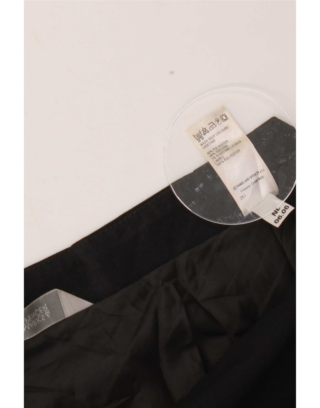 Marks & Spencer Womens Mermaid Skirt UK 10 Small W30 Black Polyester