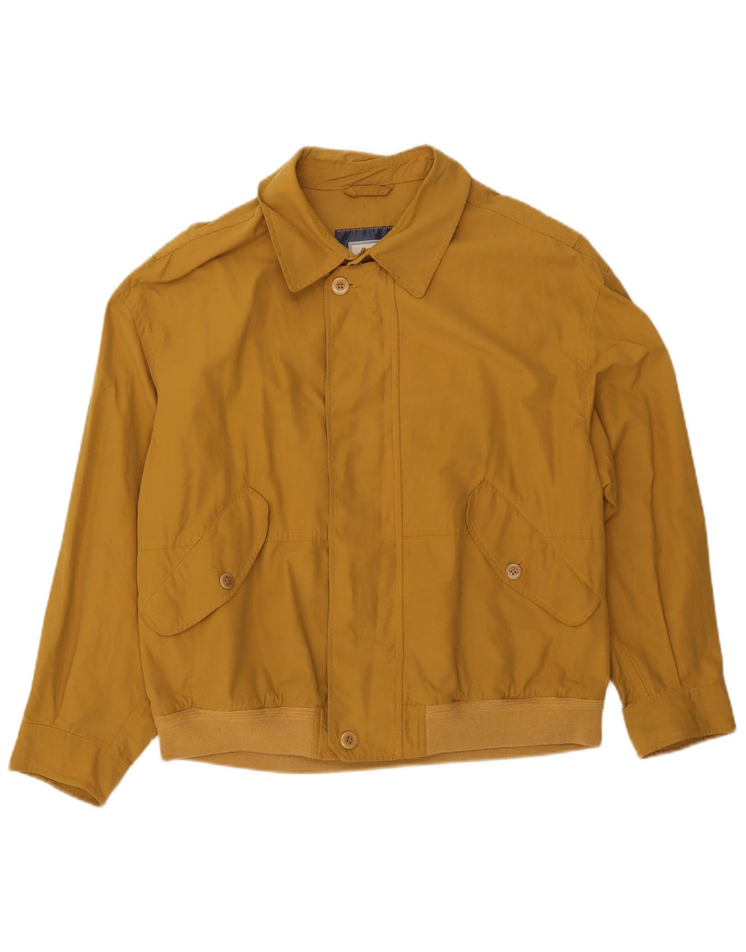 VINTAGE Mens Loose Fit Bomber Jacket UK 38 Medium Yellow