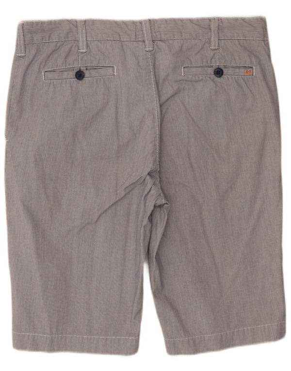 Scotch & Soda Mens Chino Shorts W34 Large  Blue Pinstripe Cotton