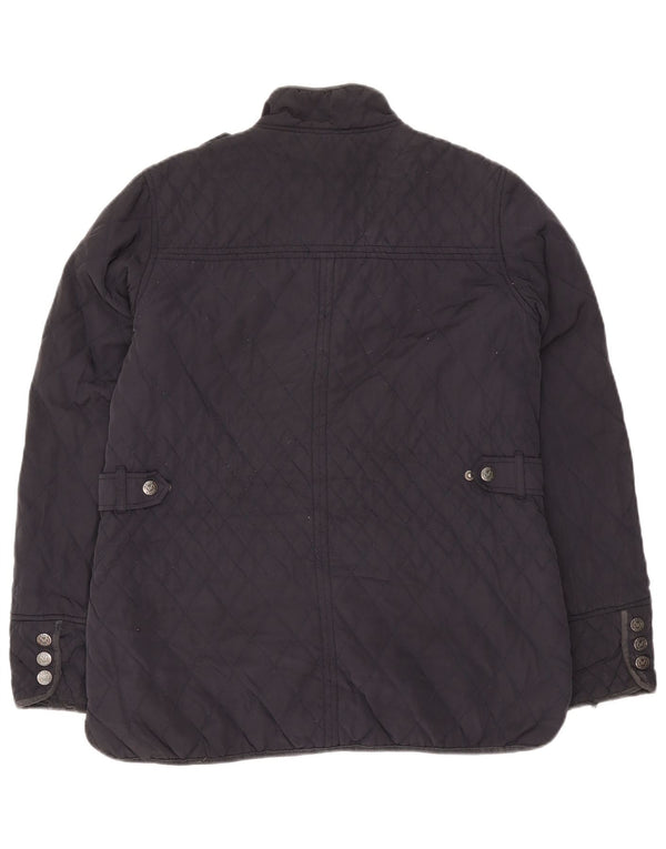 Crew Clothing Womens Military Quilted Jacket UK 16 Large Navy Blue