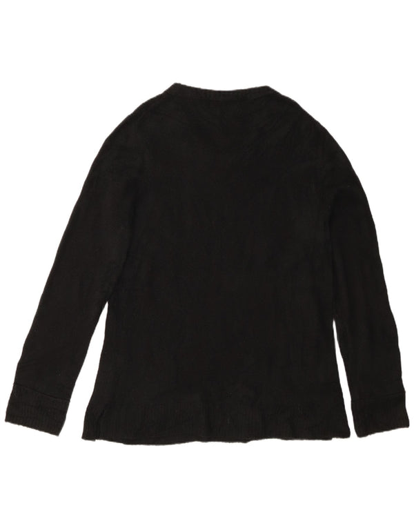J. Crew Womens Boat Neck Jumper Sweater UK 16 Large Black Acrylic