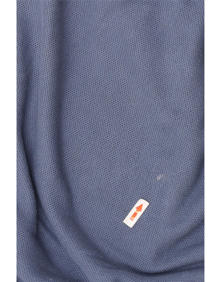 Timberland Mens V-Neck Jumper Sweater Large Blue Cotton