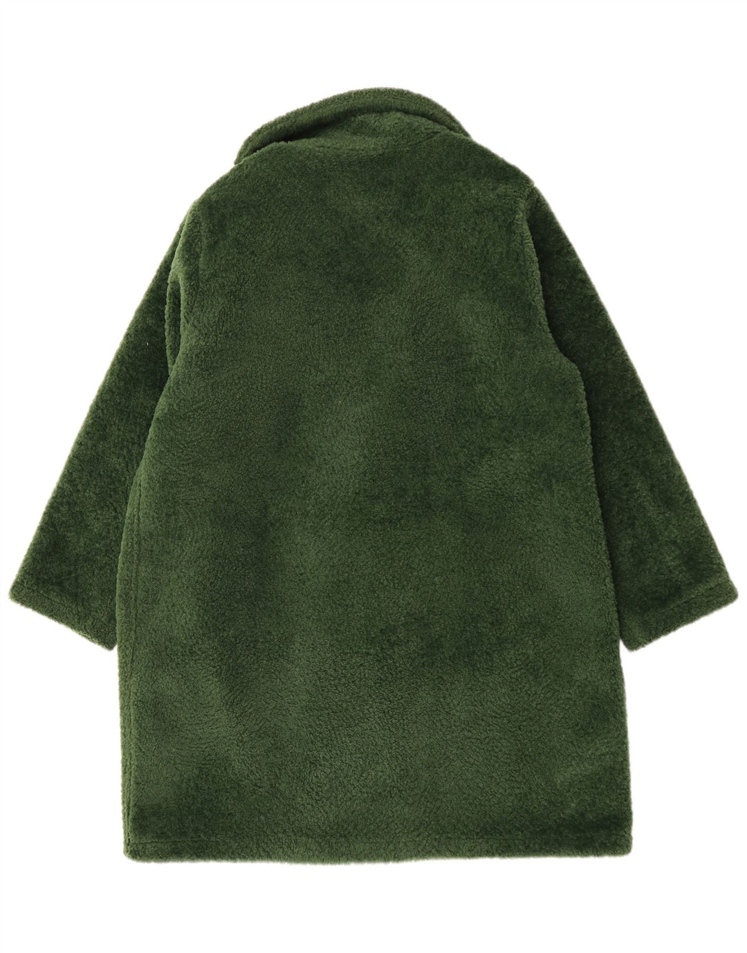 MICHAEL KORS Womens Oversized Faux Fur Overcoat UK 18 XL Green Polyester