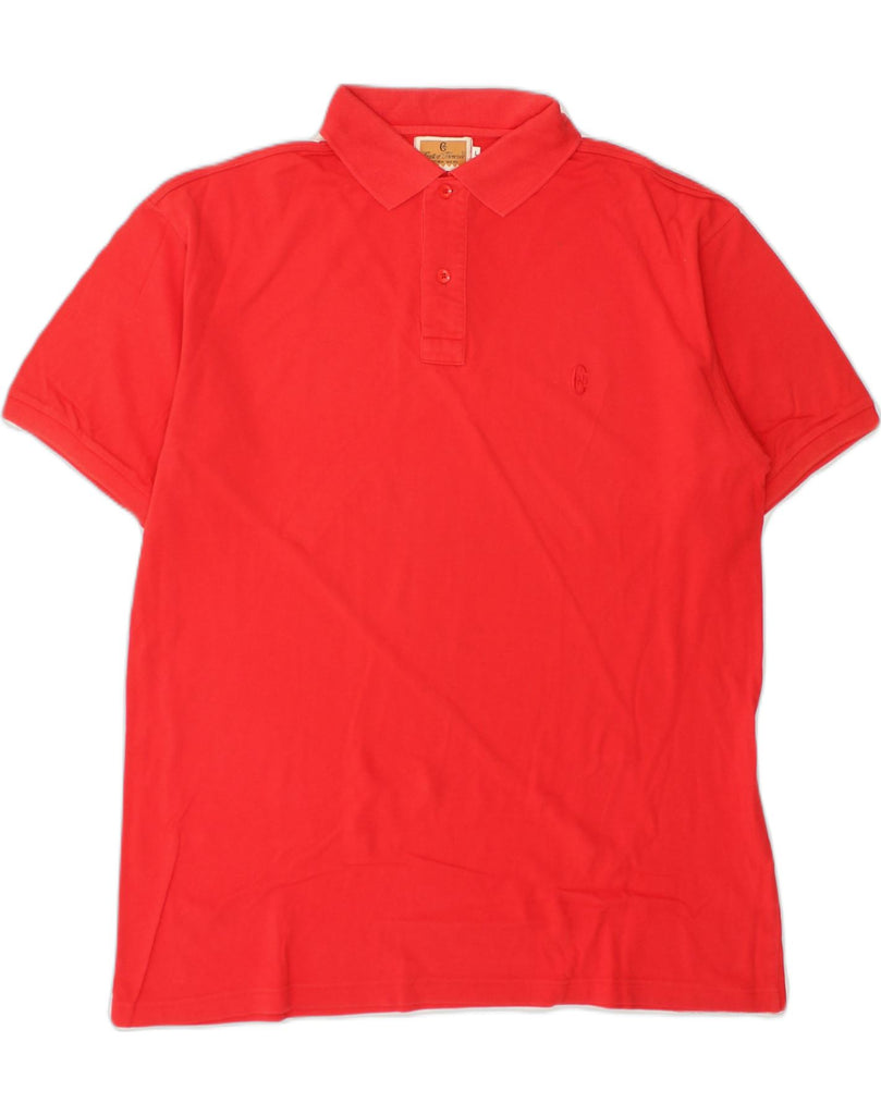 CONTE OF FLORENCE Mens Polo Shirt Large Red Cotton | Vintage Conte of Florence | Thrift | Second-Hand Conte of Florence | Used Clothing | Messina Hembry 