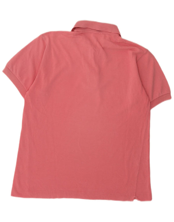 Lacoste Mens Polo Shirt Size 4 Medium Pink Cotton