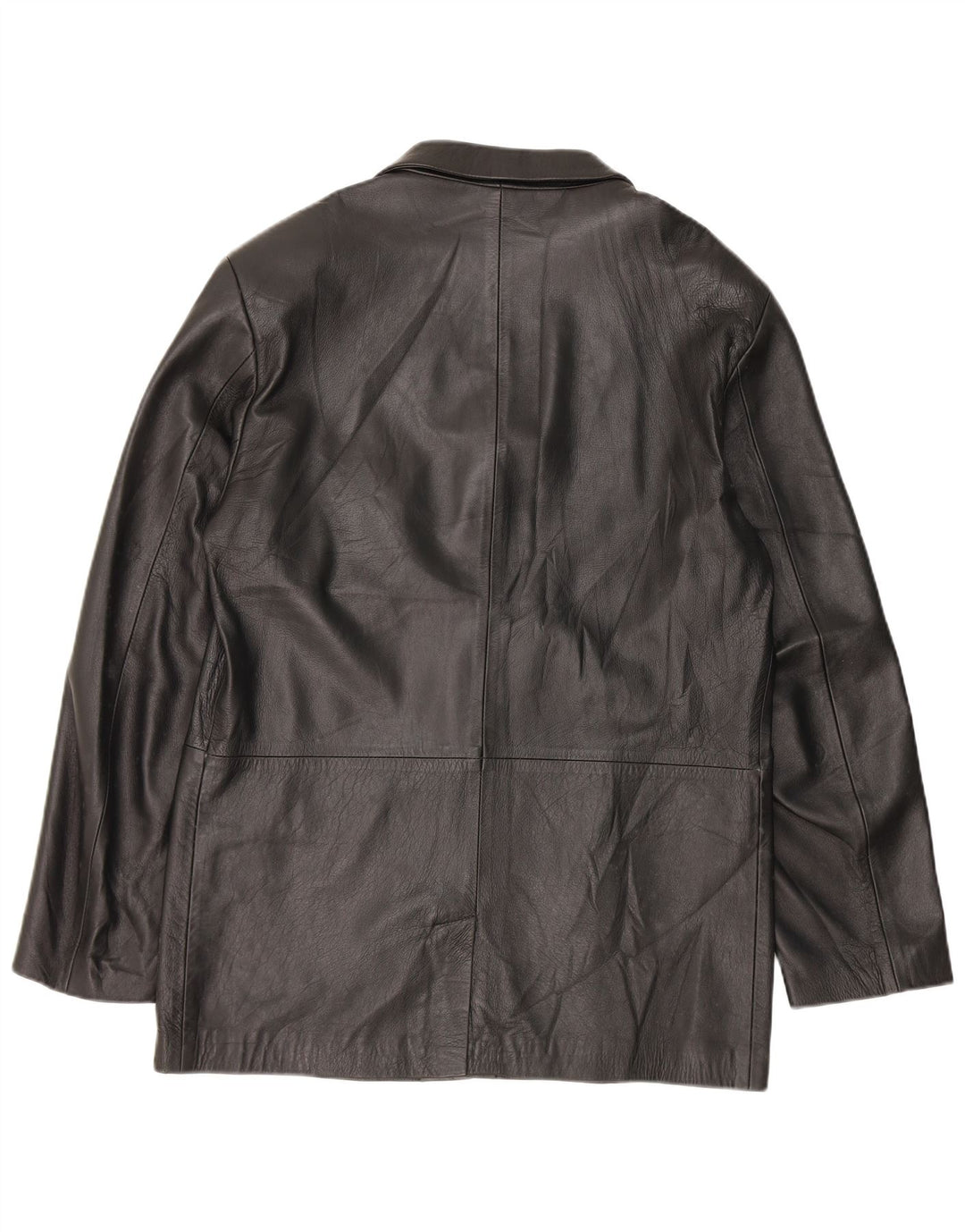 Vintage Mens Leather Jacket IT 52 XL Black