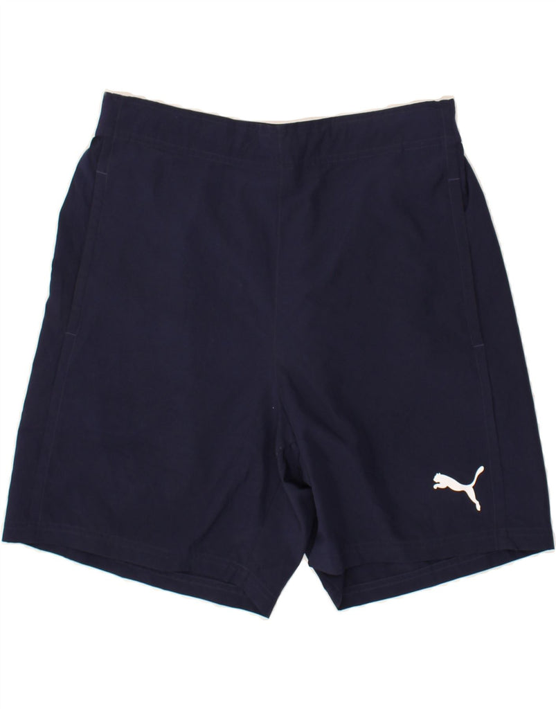 PUMA Mens Sport Shorts Large Navy Blue Polyester | Vintage Puma | Thrift | Second-Hand Puma | Used Clothing | Messina Hembry 