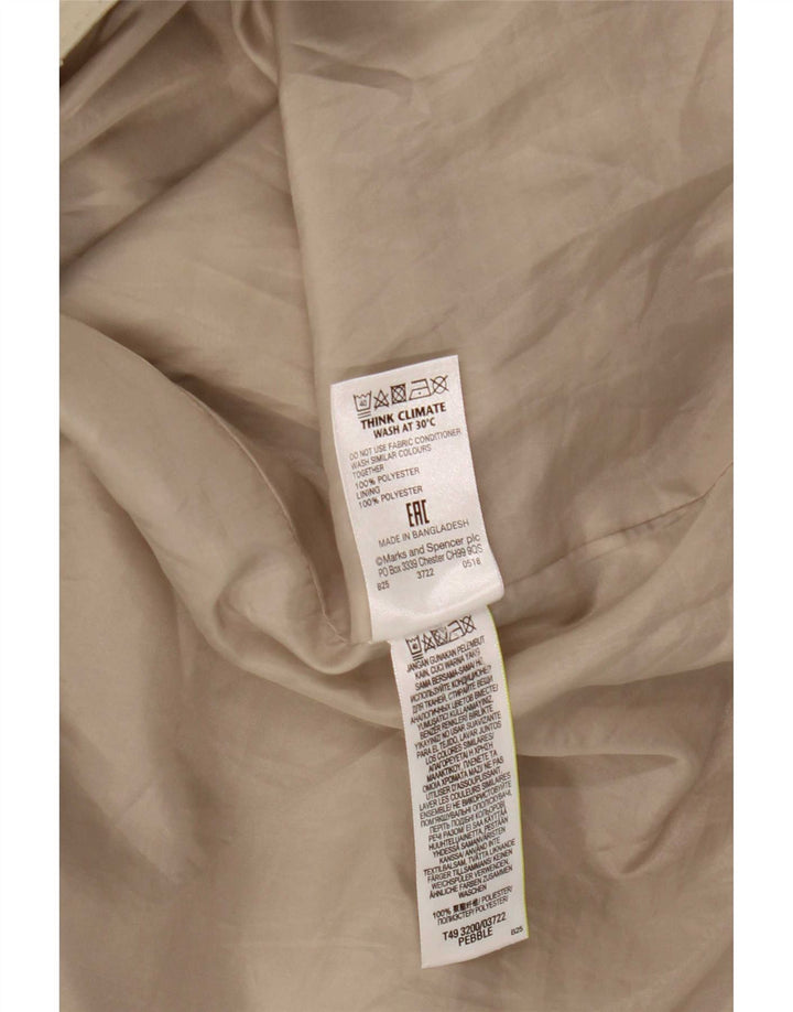 Marks & Spencer Womens Trench Coat UK 20 2XL Beige Polyester