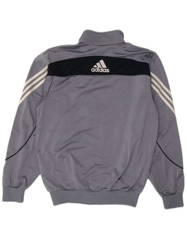 ADIDAS Mens Graphic Tracksuit Top Jacket UK 36/38 Small Grey Colourblock