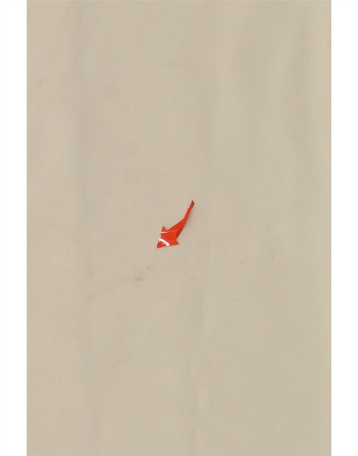 ELLESSE Womens Crop Tracksuit Top Jacket UK 12 Medium Off White Polyester