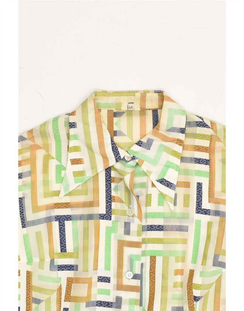 VINTAGE Womens Shirt IT 46 Large Multicoloured Geometric | Vintage Vintage | Thrift | Second-Hand Vintage | Used Clothing | Messina Hembry 