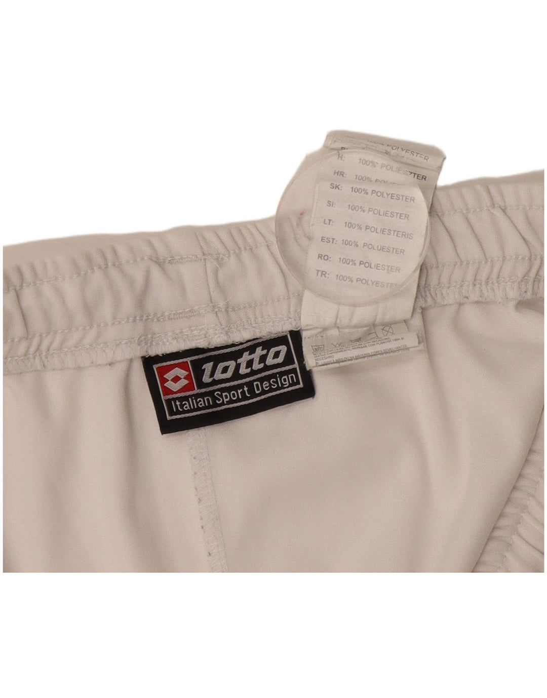 Lotto Mens Sport Shorts Large White Polyester