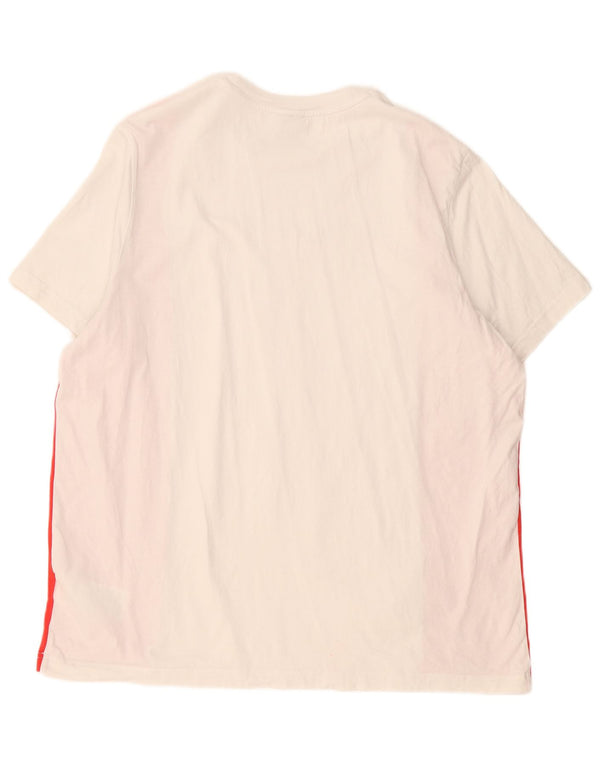 Nike Mens T-Shirt Top 2XL White Colourblock Cotton