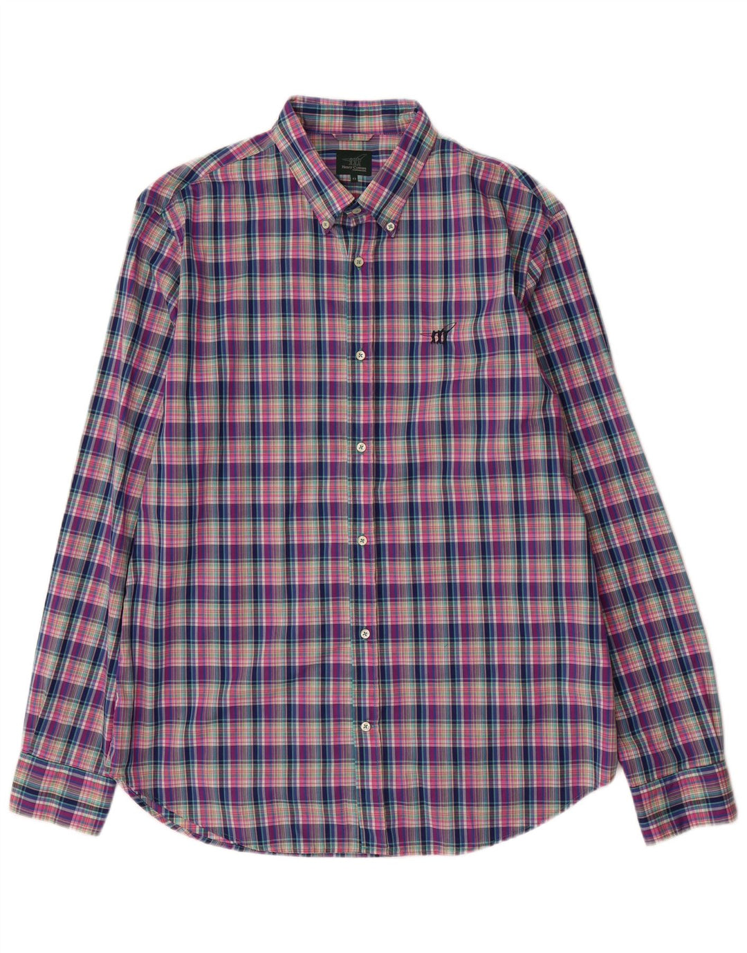 Henry Cottons Mens Shirt Size 43 XL Multicoloured Check Cotton