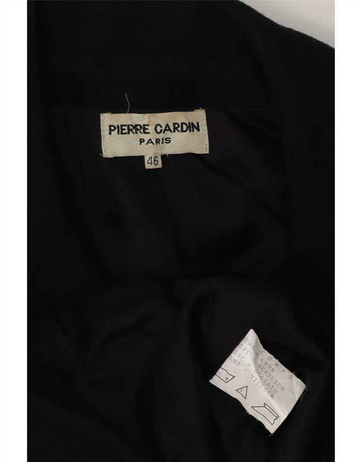 Pierre Cardin Womens 4 Button Blazer Jacket IT 46 Large Black Wool