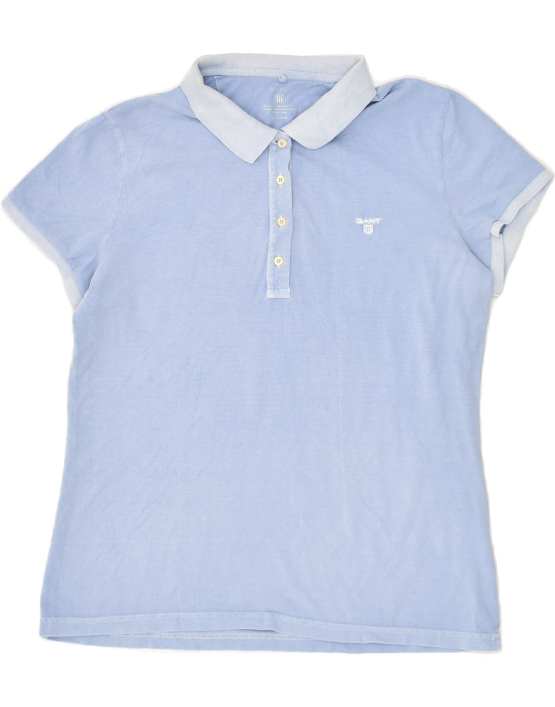 GANT Womens Polo Shirt UK 18 XL Blue Cotton | Vintage Gant | Thrift | Second-Hand Gant | Used Clothing | Messina Hembry 