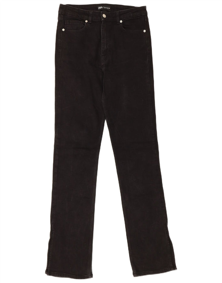 Zara Womens Straight Jeans EU 40 Medium W30 L32 Black Cotton