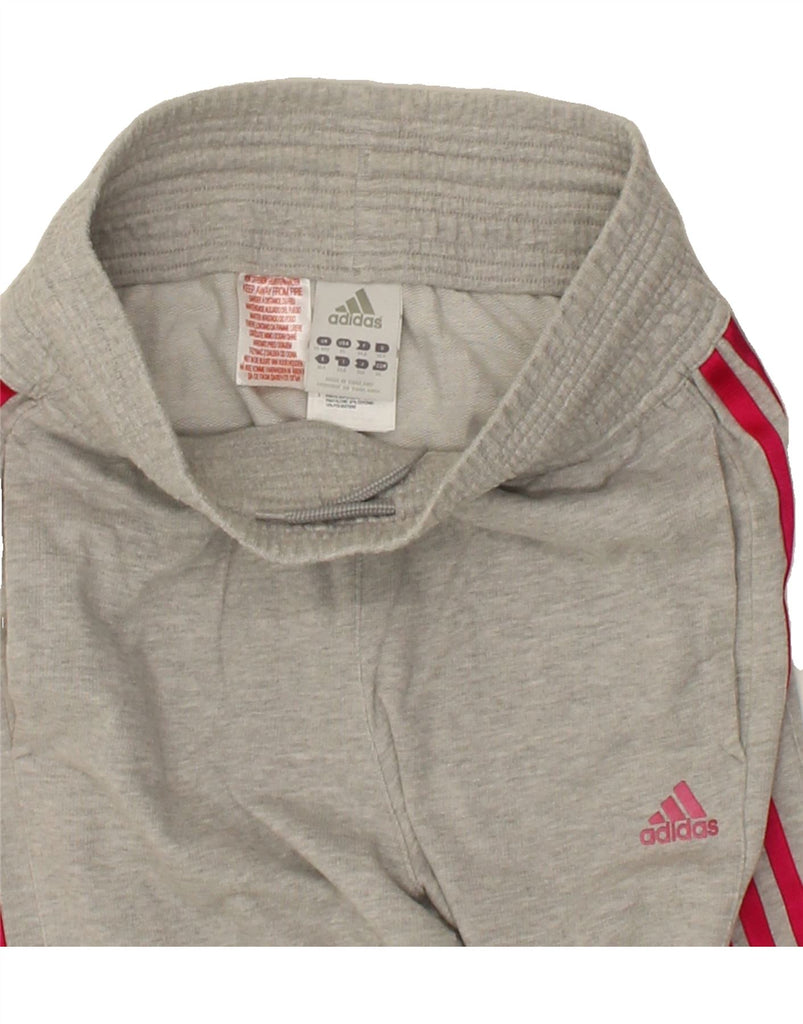 ADIDAS Girls Tracksuit Trousers 13-14 Years Grey Cotton | Vintage Adidas | Thrift | Second-Hand Adidas | Used Clothing | Messina Hembry 