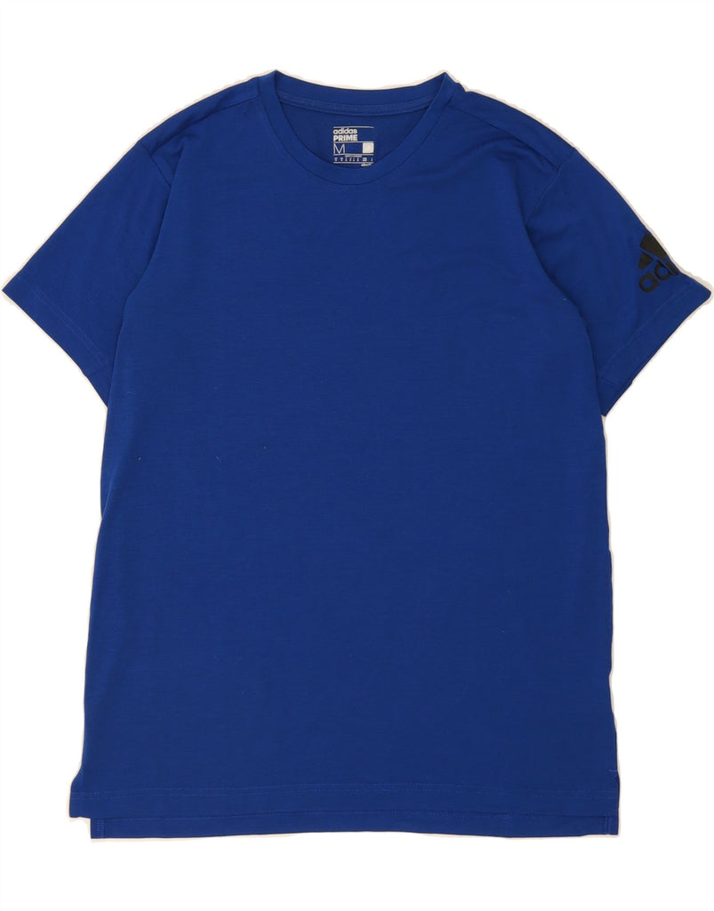 ADIDAS Mens Climalite Graphic T-Shirt Top Medium Blue Polyester Vintage Adidas and Second-Hand Adidas from Messina Hembry 