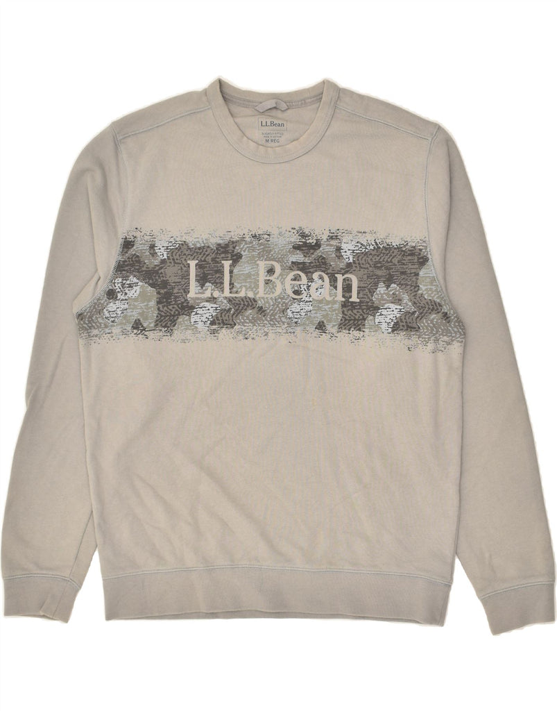 L.L.BEAN Mens Graphic Sweatshirt Jumper Medium Grey Cotton | Vintage L.L.Bean | Thrift | Second-Hand L.L.Bean | Used Clothing | Messina Hembry 