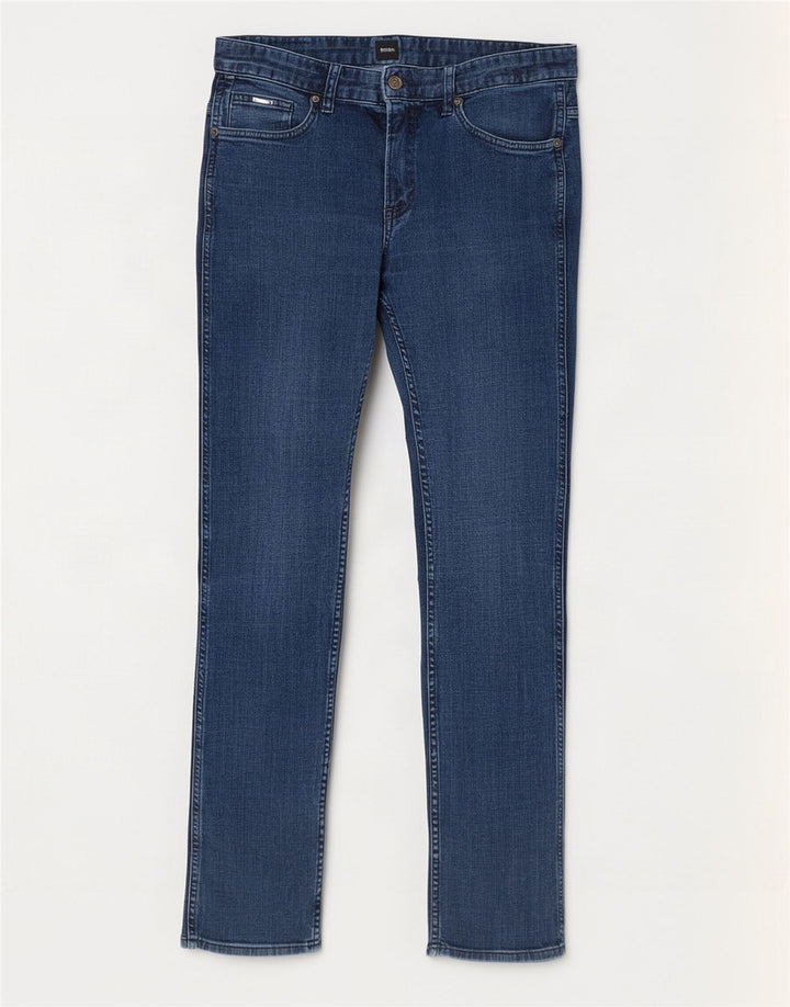 Hugo Boss Mens Slim Jeans W33 L32 Blue Cotton