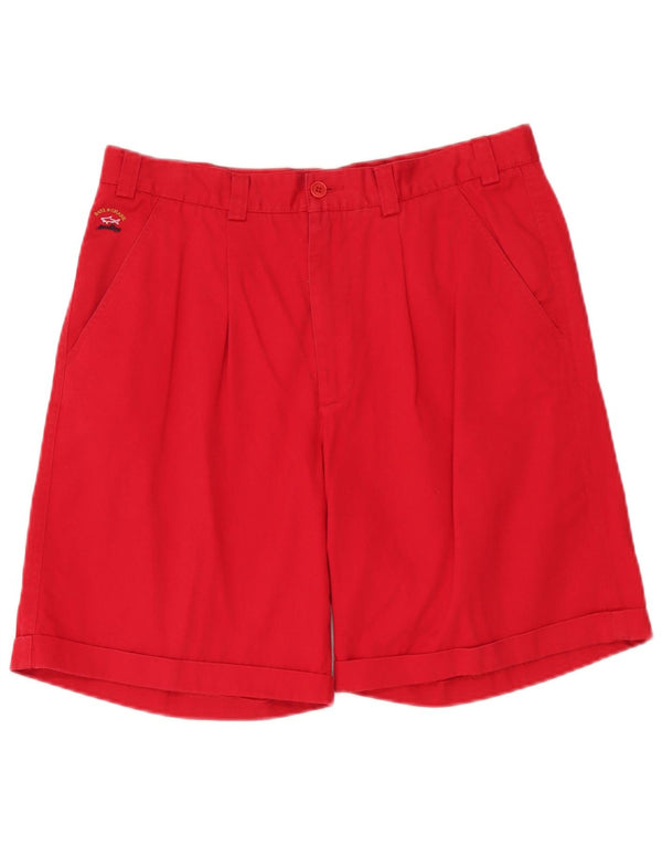 Paul & Shark Mens Yachting Chino Shorts IT 50 Large W34  Red Cotton