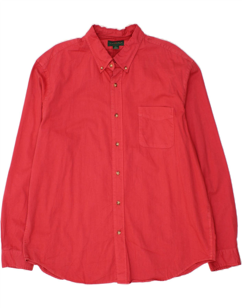 J. CREW Mens Shirt XL Red Cotton Vintage J. Crew and Second-Hand J. Crew from Messina Hembry 