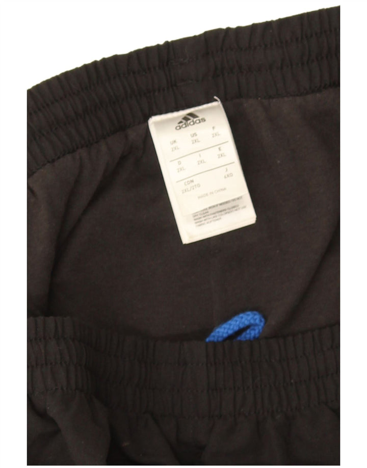 Adidas Mens Tracksuit Trousers Joggers 2XL  Black Polyester