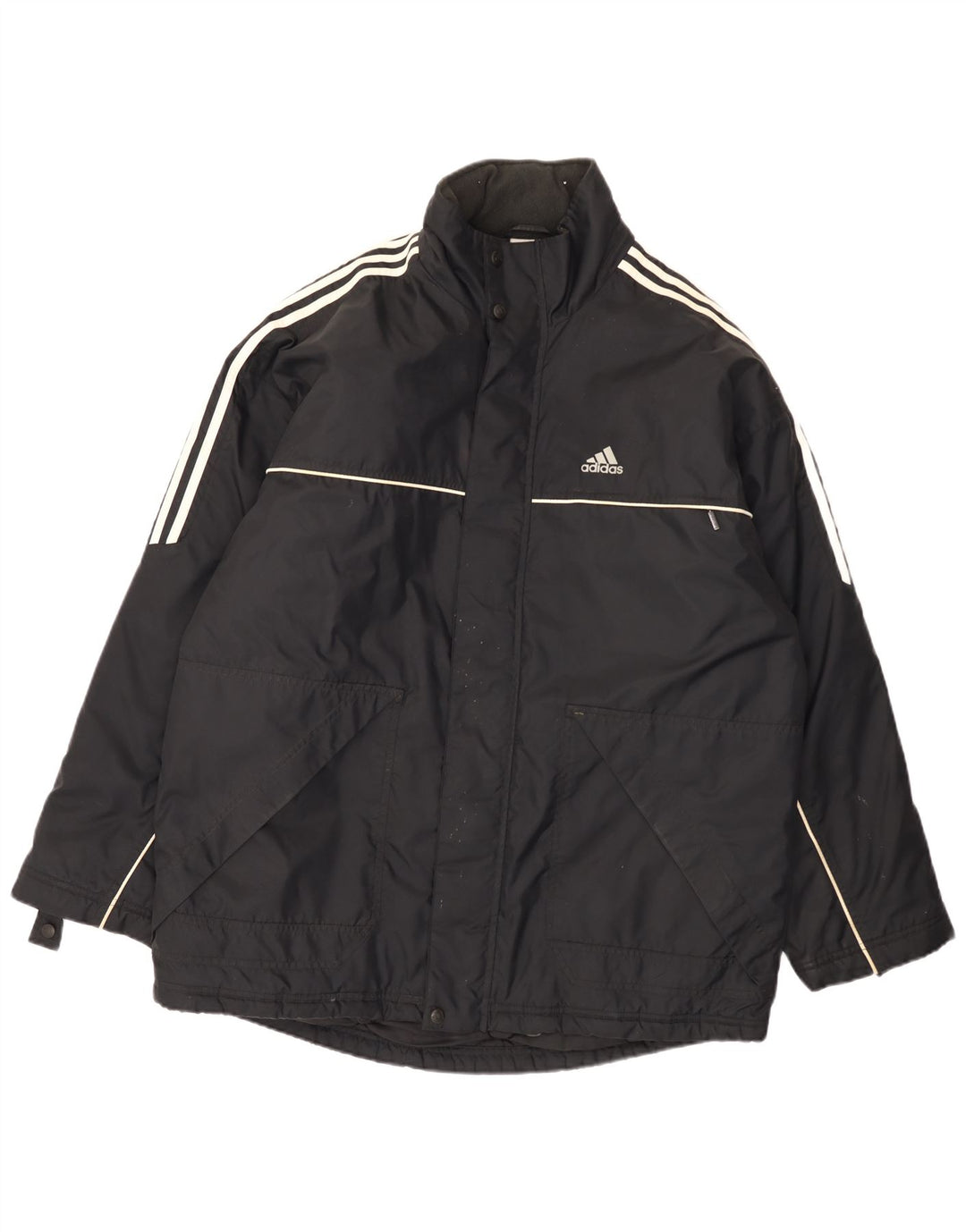 Adidas Mens Windbreaker Jacket UK 44/46 Large Black Polyamide