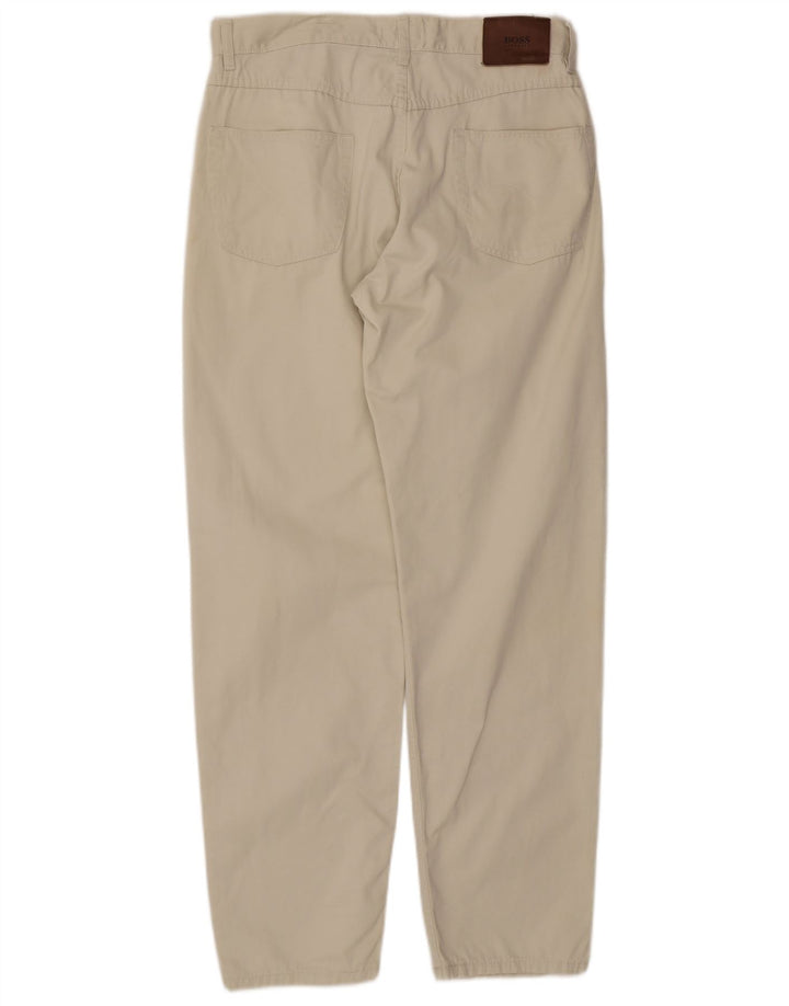 HUGO BOSS Mens Arkansas Tapered Jeans W34 L32 White Cotton