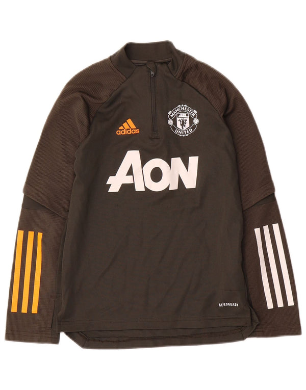 Adidas Boys Graphic Pullover Tracksuit Top 7-8 Years Green