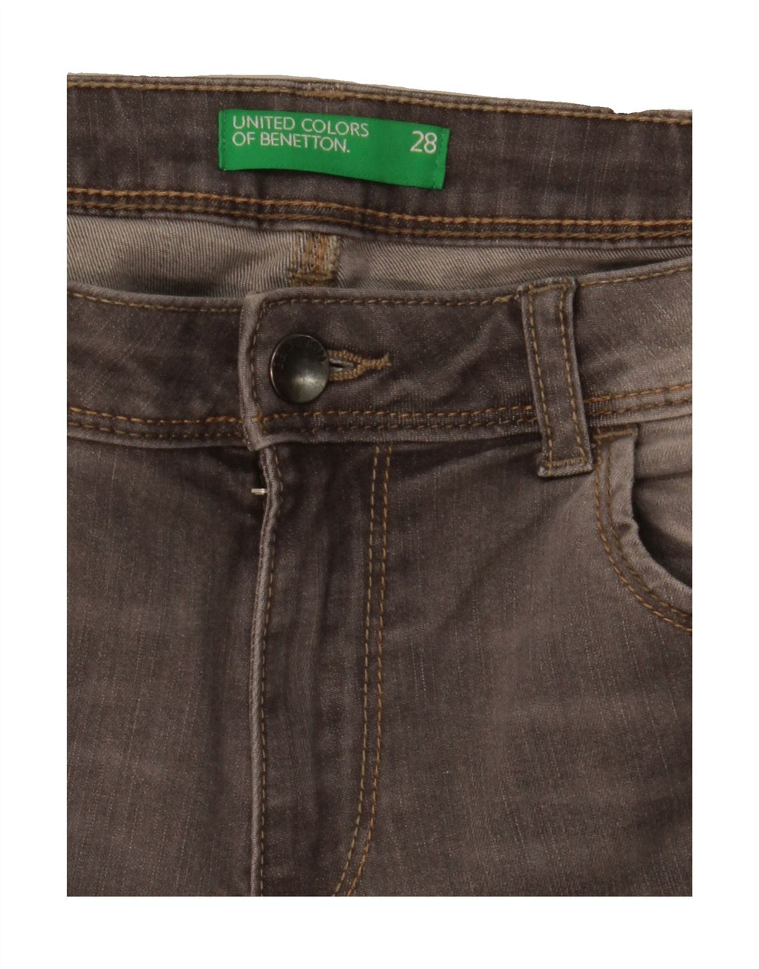 BENETTON Womens Skinny Jeans W28 L30 Grey Vintage Benetton and Second-Hand Benetton from Messina Hembry 