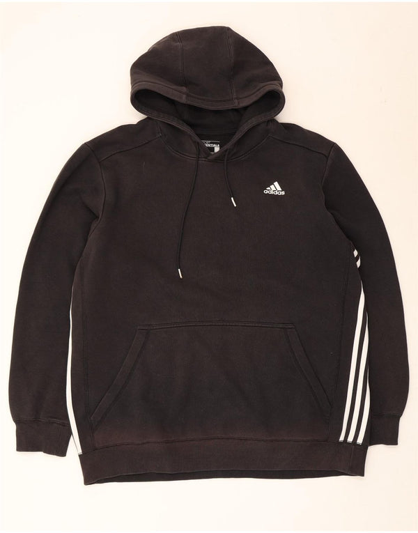 Adidas Mens Hoodie Jumper XL Black Cotton