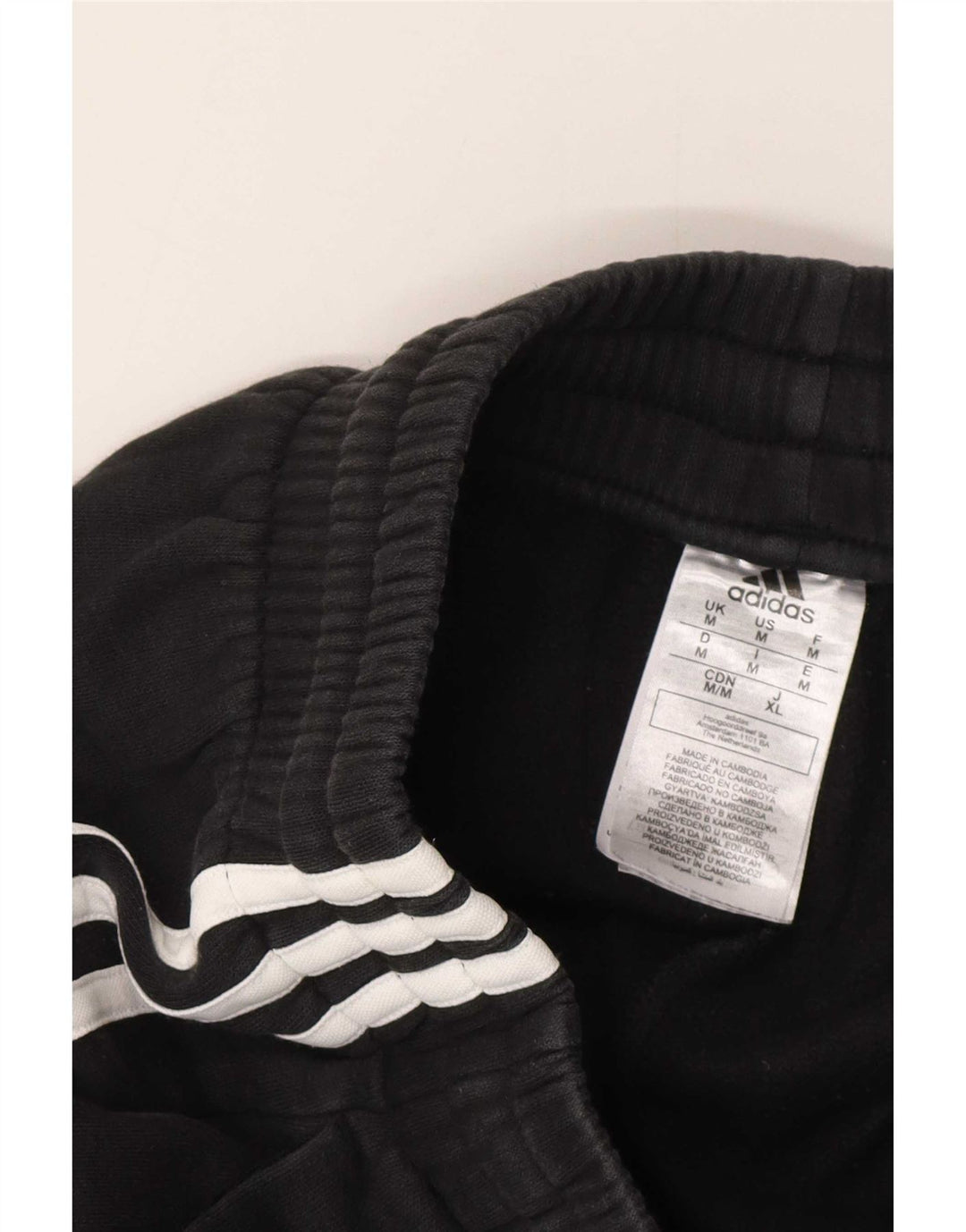 Adidas Mens Tracksuit Trousers Joggers Medium Black Cotton