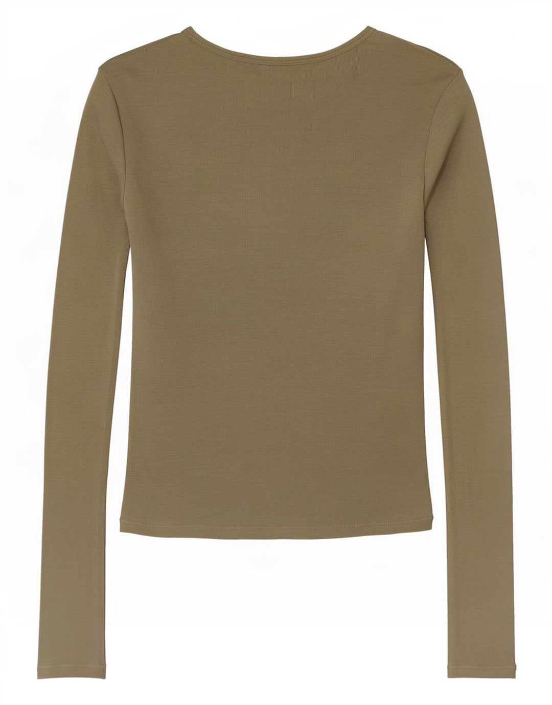 Zara Womens Top Long Sleeve UK 12 Medium Khaki