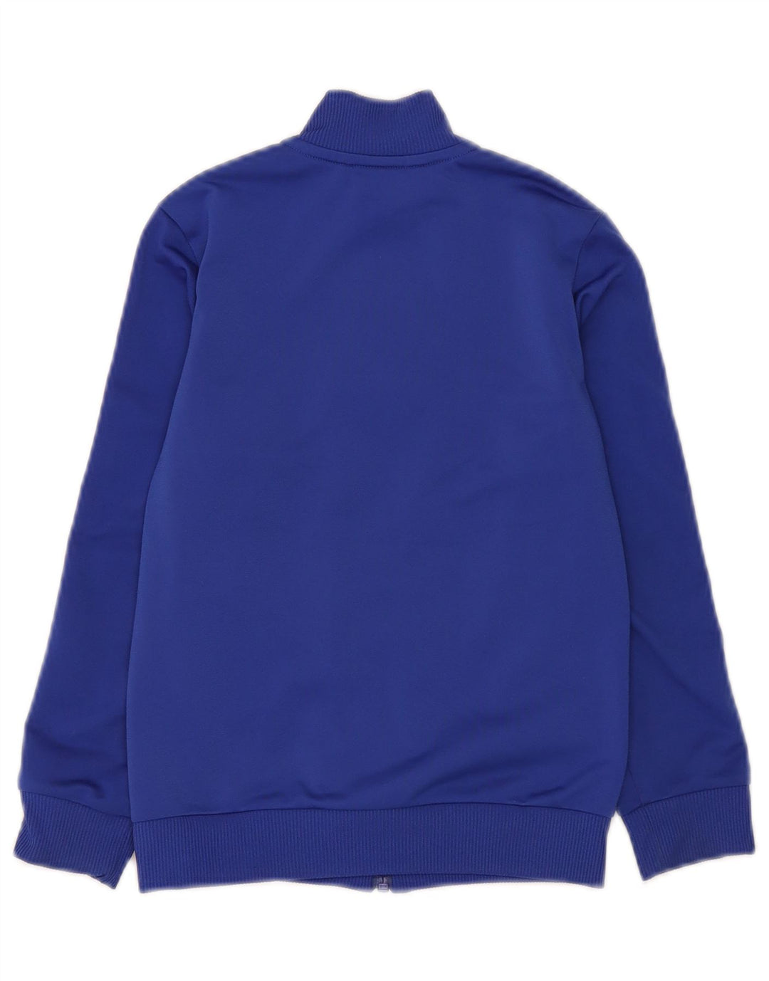 Adidas Boys Tracksuit Top Jacket 7-8 Years Blue Colourblock Polyester