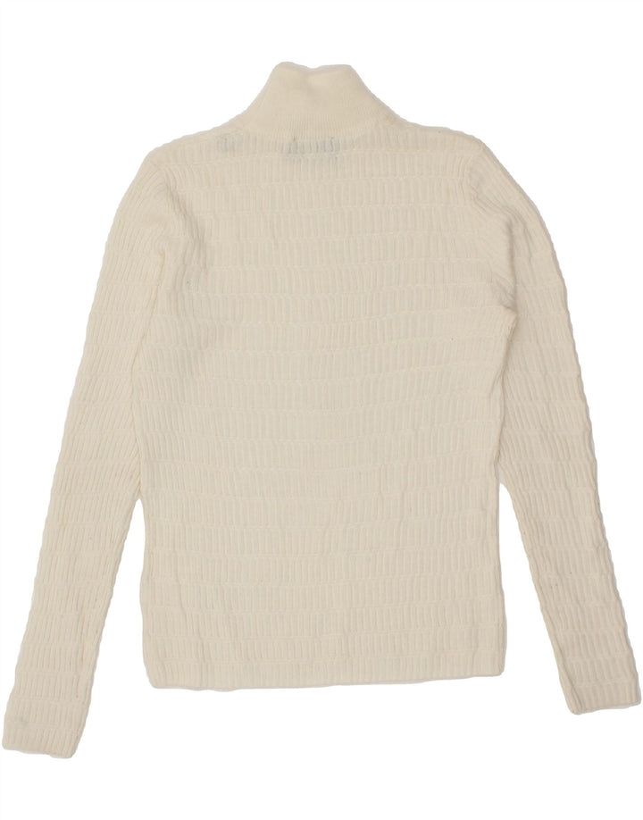 GAS Womens Turtle Neck Jumper Sweater UK 10 Small Off White Vintage Gas and Second-Hand Gas from Messina Hembry 