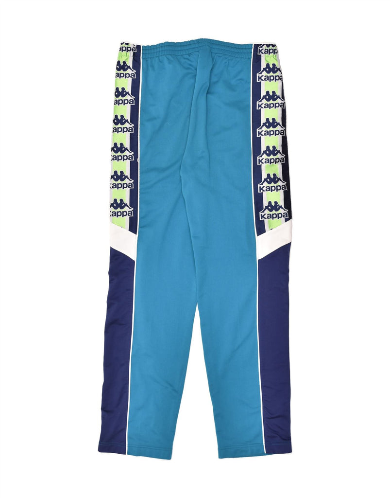 KAPPA Mens Tracksuit Trousers Large Blue Colourblock Polyester | Vintage Kappa | Thrift | Second-Hand Kappa | Used Clothing | Messina Hembry 