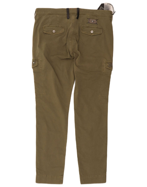 RA-RE Womens Skinny Cargo Trousers W31 L27 Khaki Cotton