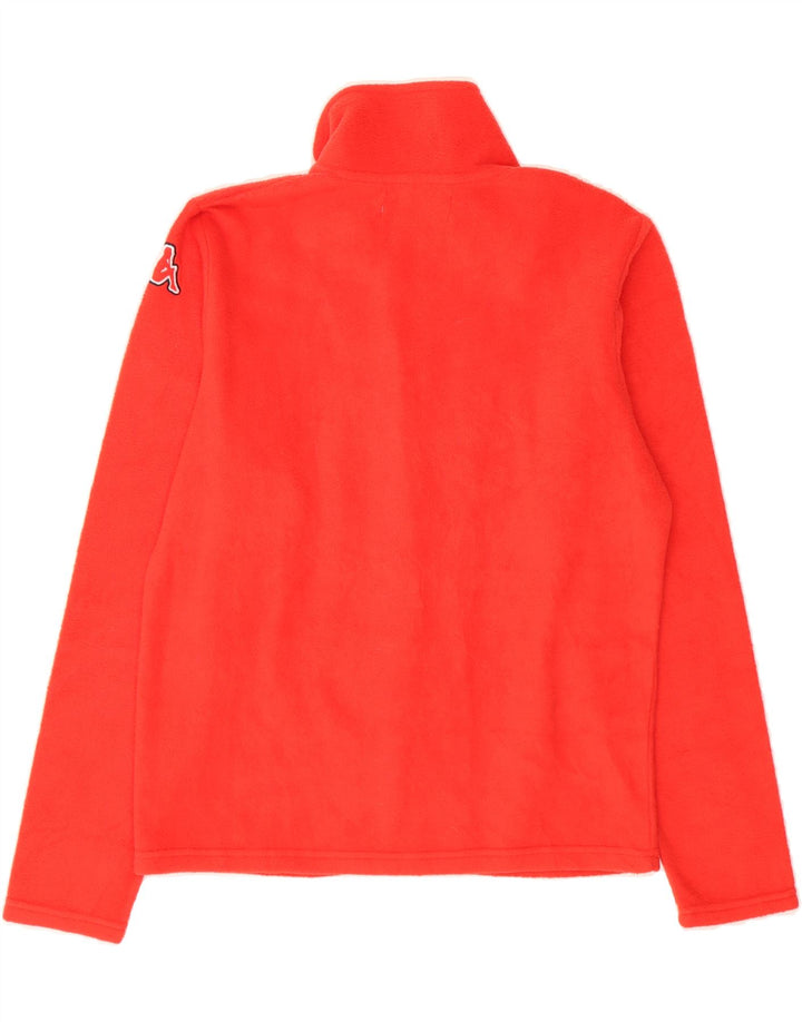 KAPPA Womens Fleece Jacket UK 14 Medium Red Polyester Vintage Kappa and Second-Hand Kappa from Messina Hembry 