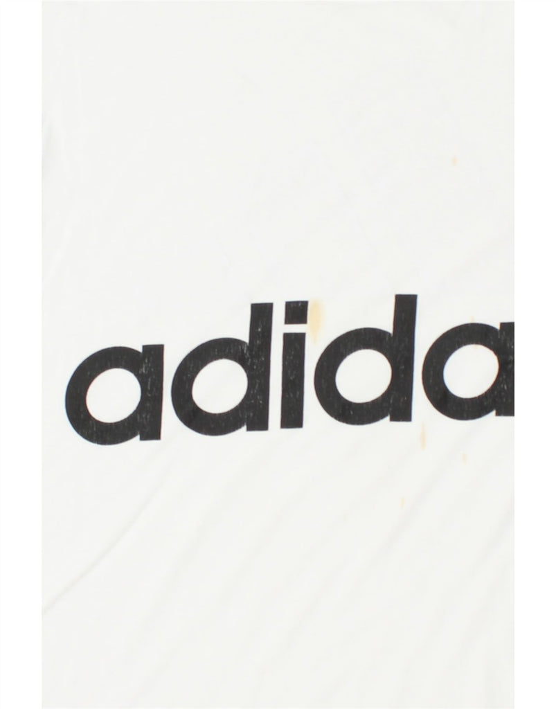 ADIDAS Mens Graphic T-Shirt Top XL White Cotton | Vintage Adidas | Thrift | Second-Hand Adidas | Used Clothing | Messina Hembry 