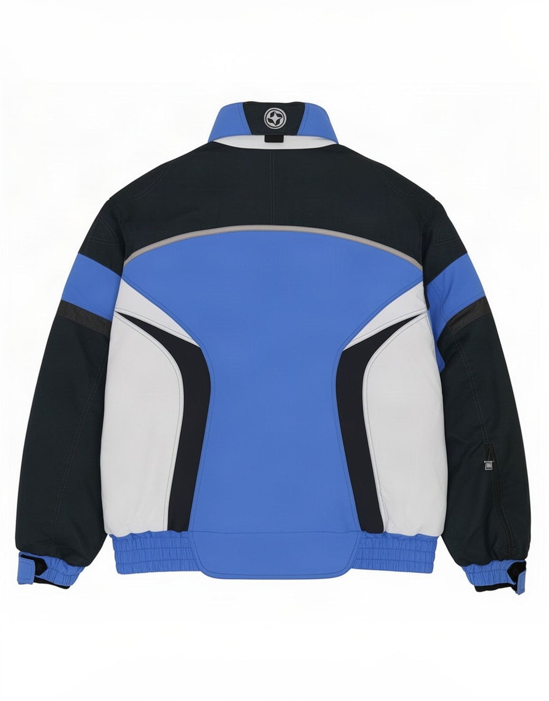 Colmar Mens Hooded Ski Jacket EU 52 Large Blue Colourblock Polyamide